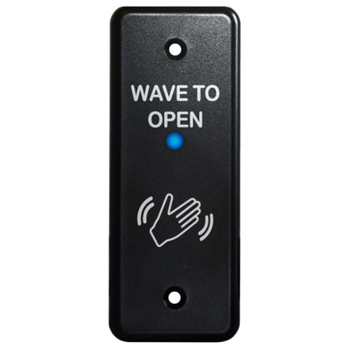 BEA 10MS31J-B Microwave Touchless Actuator Jamb Plate Text & Hand Logo Adjustable 4 to 24 In 12-24 VAC/DC Black 10MS31J-B