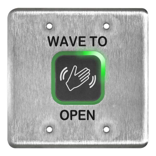 BEA 10MS41-D Microwave Touchless Actuator Double Gang Plate Text & Hand Logo Adjustable 4 to 24 In 12-24 VAC/DC Stainless Steel 10MS41-D