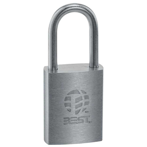 BEST 11B722L B Series Brass Padlock 1/4 Shackle Diameter 7-Pin Housing 1-1/2 Steel Shackle Non-Key Retained 11B722L