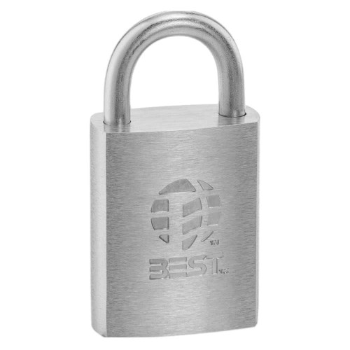 BEST 11B72L B Series Brass Padlock 1/4 Shackle Diameter 7-Pin Housing 3/4 Steel Shackle Non-Key Retained 11B72L