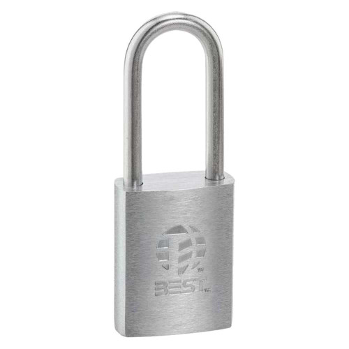 BEST 11B772T B Series Brass Padlock 1/4 Shackle Diameter 7-Pin Housing 2 Steel Shackle Key Retained 11B772T