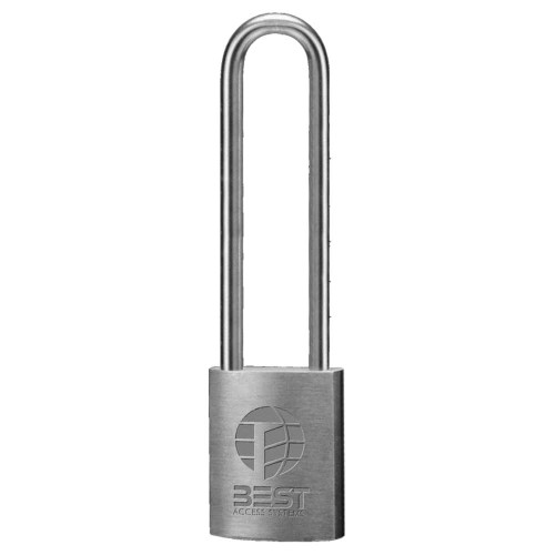 BEST 11B782T B Series Brass Padlock 1/4 Shackle Diameter 7-Pin Housing 4 Steel Shackle Key Retained 11B782T