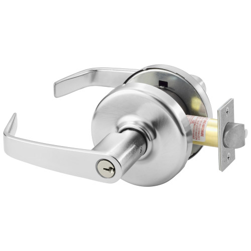 Corbin Russwin CL3129 NZD 626 Grade 1 Hotel/Motel Cylindrical Lock Newport Lever D Rose Conventional Cylinder Satin Chrome Finish Non-handed