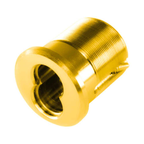 BEST 1E74-C181RP3605 Standard 1-1/4 Mortise Cylinder 7-Pin SFIC Prep Less Core C181 Straight Cam For Use With Adams Rite Bright Brass Finish 1E74-C181RP3605