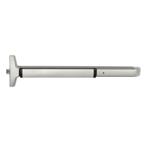 Yale 6200 48 630 Grade 1 Rim Device Pullman Latch Exit Bar Narrow Stile Pushpad Hex Key Dogging 42 - 48 Door Opening Width Less Trim Satin Stainless Steel Finish Non-Handed 6200 48 630