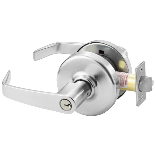 Corbin Russwin CL3175 NZD 626 Grade 1 Corridor/Dormitory Cylindrical Lock Newport Lever D Rose Conventional Cylinder Satin Chrome Finish Non-handed