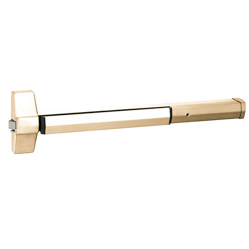 Yale 7100F 36 605 Grade 1 Rim Exit Bar Wide Stile Pushpad 36 Fire-rated Device Less Trim Less Dogging Bright Brass Finish Non-Handed