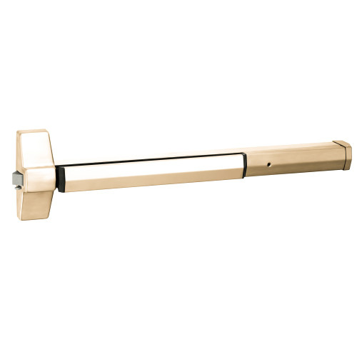 Yale 7100 36 605 Grade 1 Rim Exit Bar Wide Stile Pushpad 36 Device Less Trim Hex Key Dogging Bright Brass Finish Non-Handed 7100 36 605