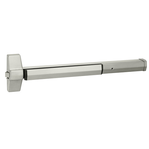 Yale 7100F 24 630 Grade 1 Rim Exit Bar Wide Stile Pushpad 24 Fire-rated Device Less Trim Less Dogging Satin Stainless Steel Finish Non-Handed 7100F 24 630