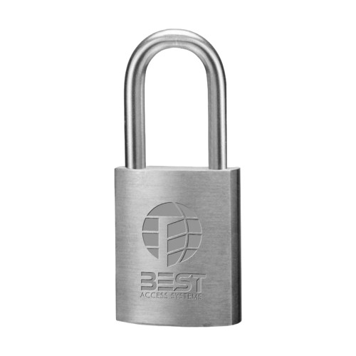 BEST 21B722T B Series Brass Padlock 5/16 Shackle Diameter 7-Pin Housing 1-1/2 Steel Shackle Key Retained