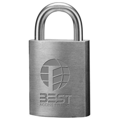 BEST 21B72L B Series Brass Padlock 5/16 Shackle Diameter 7-Pin Housing 3/4 Steel Shackle Non-Key Retained