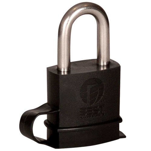 BEST 41B722LWC B Series Brass Padlock 3/8 Shackle Diameter 7-Pin Housing 1-1/2 Steel Shackle Non-Key Retained Weather Cover 41B722LWC