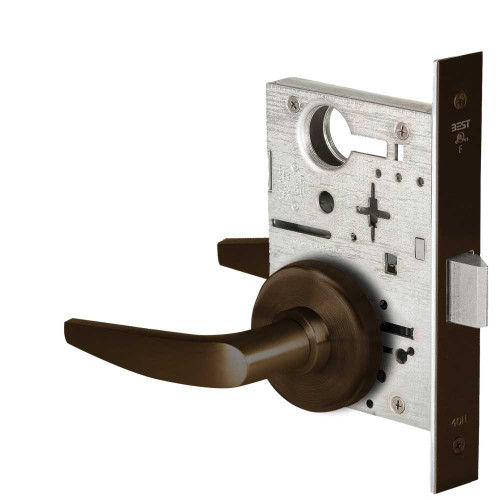 BEST 45H0N16H613 Grade 1 Passage Mortise Lock 16 Lever H Rose Non-Keyed Oil-Rubbed Bronze Finish Field Reversible 45H0N16H613