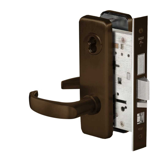BEST 45H7AB14J613 Grade 1 Office Mortise Lock 14 Lever J Escutcheon SFIC Housing Less Core Oil-Rubbed Bronze Finish Field Reversible 45H7AB14J613