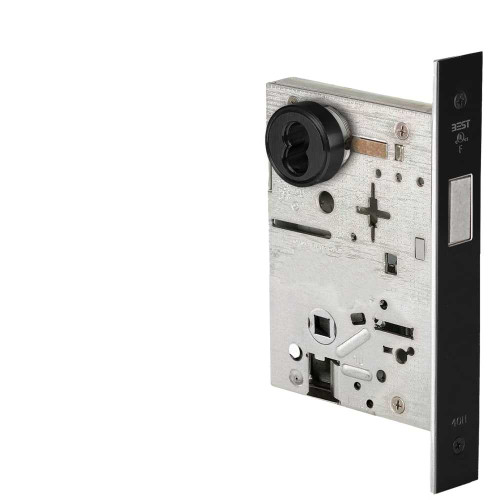 BEST 45H7AD-622 Grade 1 Mortise Deadlock SFIC Prep Less Core Flat Black Coated Finish Field Reversible 45H7AD-622