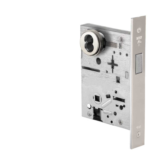 BEST 45H7AD-625 Grade 1 Mortise Deadlock SFIC Prep Less Core Bright Chrome Finish Field Reversible 45H7AD-625