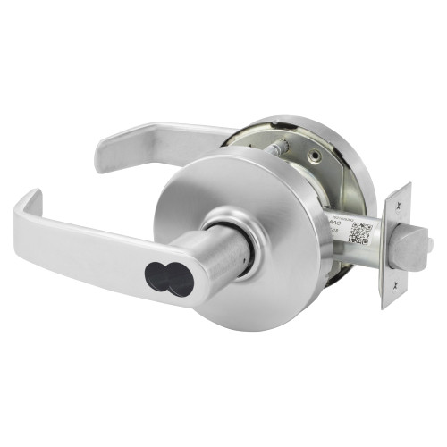 Sargent 2860-10G05 LL 26D Grade 1 Entrance or Office Cylindrical Lock L Lever LFIC Prep Disposable Core Satin Chrome Finish Not Handed