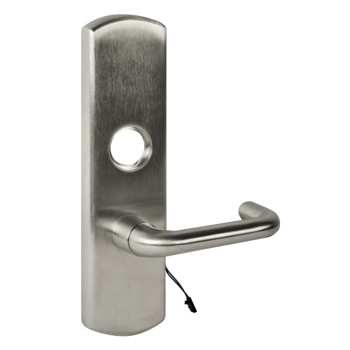 Von Duprin M996L-03-R/V US15 LHR Grade 1 Motorized Lever Trim Cylinder Override Less Cylinder Rim/Vertical Rod Prep 03 Lever Style Satin Nickel Plated Clear Coated Finish Left Hand Reverse