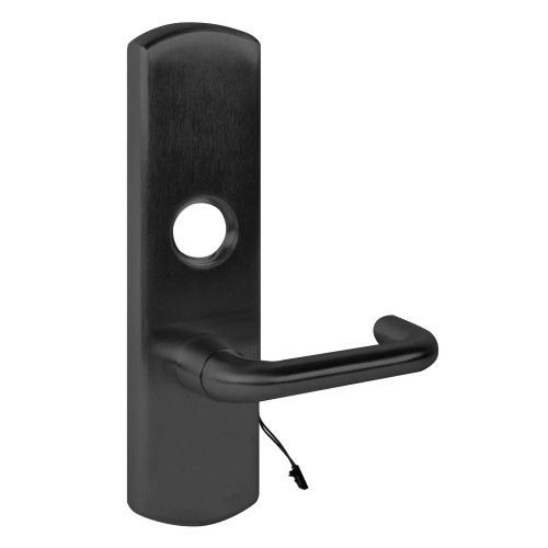 Von Duprin M996L-BE-03-R/V US19 RHR Grade 1 Motorized Lever Trim Blank Escutcheon Rim/Vertical Rod Prep 03 Lever Style Flat Black Coated Finish Right Hand Reverse