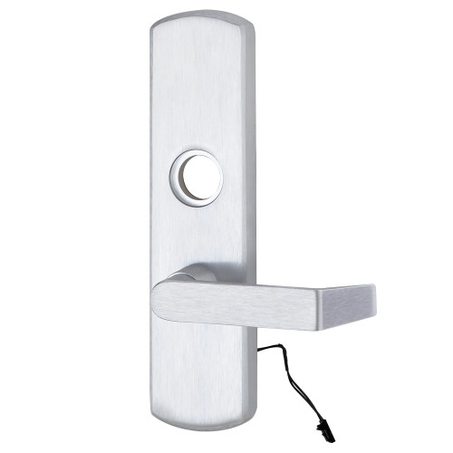 Von Duprin M996L-BE-06-M 26DAM LHR Grade 1 Motorized Lever Trim Blank Escutcheon Mortise Prep 06 Lever Style Satin Chrome Finish Left Hand Reverse Antimicrobial Coated