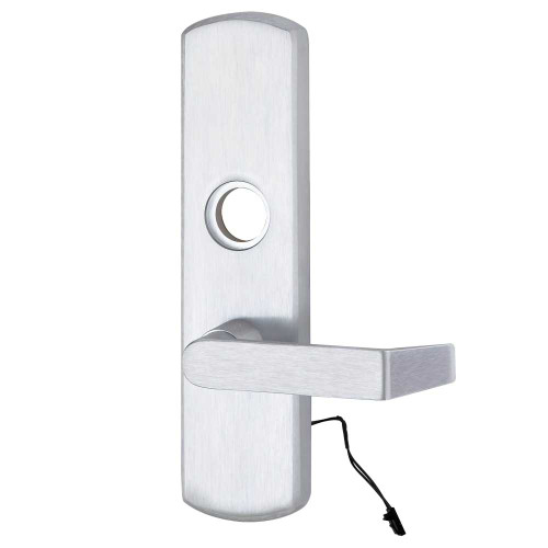 Von Duprin M996L-BE-06-R/V 26DAM LHR Grade 1 Motorized Lever Trim Blank Escutcheon Rim/Vertical Rod Prep 06 Lever Style Satin Chrome Finish Left Hand Reverse Antimicrobial Coated M996L-BE-06-R/V 26DAM LHR