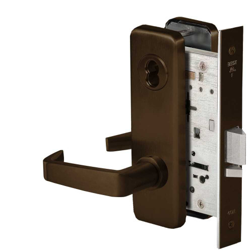 BEST 45H7W15J613 Grade 1 Storeroom Mortise Lock 15 Lever J Escutcheon SFIC Housing Less Core Oil-Rubbed Bronze Finish Field Reversible 45H7W15J613