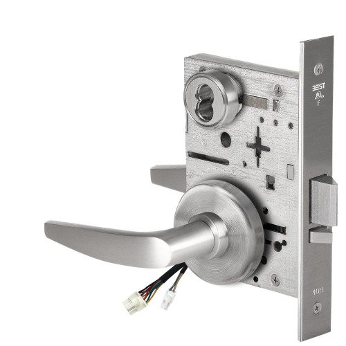 BEST 45HW7DEL16H626 Fail Safe 24V Electrified Mortise Lock 16 Lever H Rose Satin Chrome