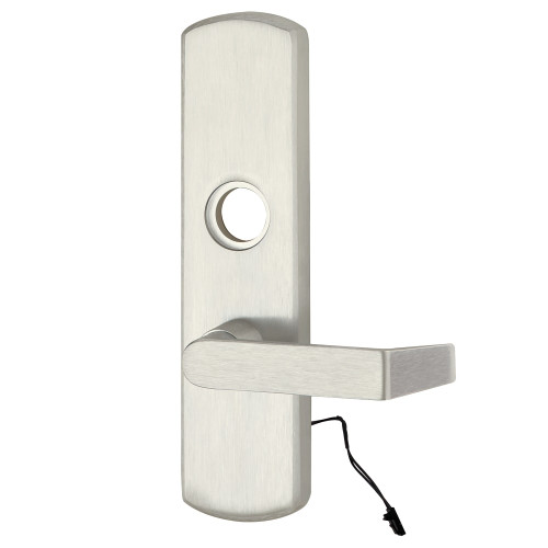 Von Duprin M996L-BE-06-M US15 LHR Grade 1 Motorized Lever Trim Blank Escutcheon Mortise Prep 06 Lever Style Satin Nickel Plated Clear Coated Finish Left Hand Reverse