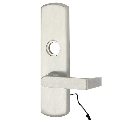 Von Duprin M996L-BE-06-R/V US15 RHR Grade 1 Motorized Lever Trim Blank Escutcheon Rim/Vertical Rod Prep 06 Lever Style Satin Nickel Plated Clear Coated Finish Right Hand Reverse M996L-BE-06-R/V US15 RHR
