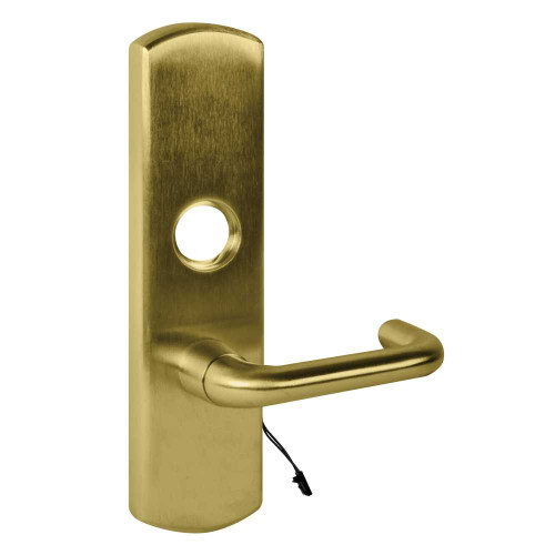 Von Duprin M996L-03-R/V US4 RHR Grade 1 Motorized Lever Trim Cylinder Override Less Cylinder Rim/Vertical Rod Prep 03 Lever Style Satin Brass Finish Right Hand Reverse M996L-03-R/V US4 RHR