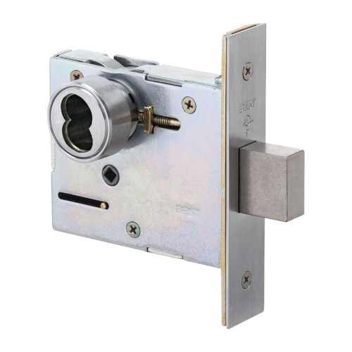 BEST 48H7R626RH 48H Standard Series Mortise Deadlock 7-Pin Housing Accepts all BEST Cores Single Cylinder Classroom Function Right Hand Satin Chrome