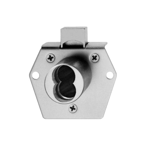 BEST 5L7RD2626 L Series Standard Cabinet Lock 7-Pin Housing; Rim Mounting Dead-Locking Latch Type Vertical Hand Satin Chrome 5L7RD2626