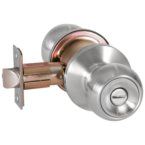 BEST 6K30L4CS3626 Grade 2 Privacy Cylindrical Lock Round Knob Non-Keyed Satin Chrome Finish Non-handed