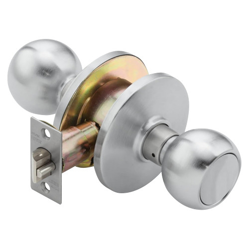 BEST 6K30N4DSTK626 Grade 2 Passage Cylindrical Lock Round Knob Non-Keyed Satin Chrome Finish Non-handed