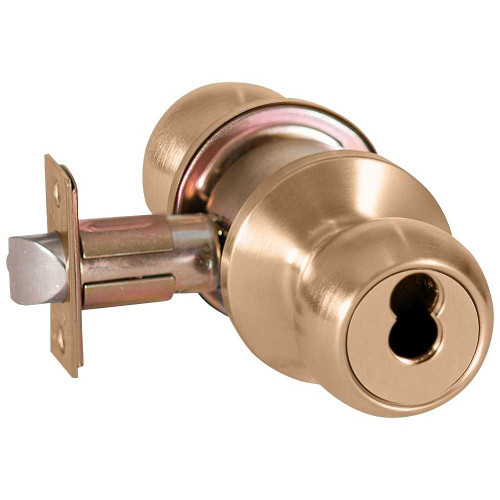 BEST 6K37R4CS3612 Grade 2 Classroom Cylindrical Lock Round Knob SFIC Less Core Satin Bronze Finish Non-handed 6K37R4CS3612