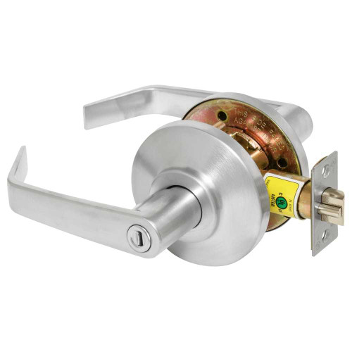 BEST 7KC20L15DSTK626 Grade 2 Privacy Cylindrical Lock 15 Lever Non-Keyed Satin Chrome Finish Non-handed 7KC20L15DSTK626