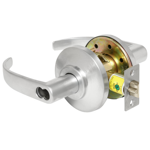 BEST 7KC27AB14DSTK626 Grade 2 Entry Cylindrical Lock 14 Lever SFIC Less Core Satin Chrome Finish Non-handed