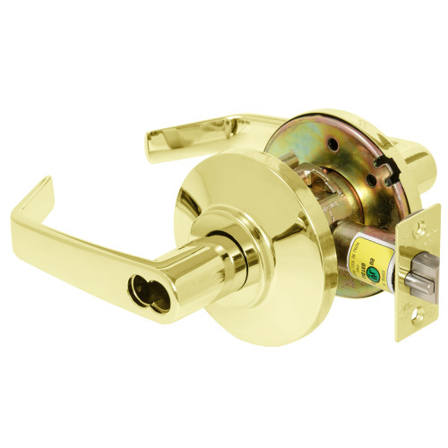 BEST 7KC27AB15DSTK605 Grade 2 Entry Cylindrical Lock 15 Lever SFIC Less Core Bright Brass Finish Non-handed BEST 7KC27AB15DSTK605 Grade 2 Entry Cylindrical Lock 15 Lever SFIC Less Core Bright Brass Finish Non-handed