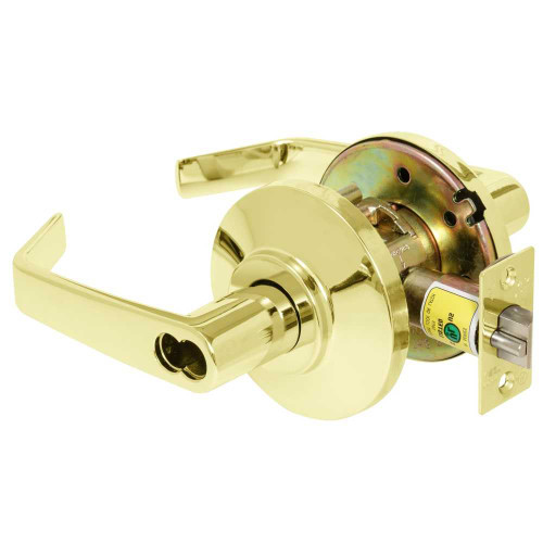 BEST 7KC27AB15DSTK605 Grade 2 Entry Cylindrical Lock 15 Lever SFIC Less Core Bright Brass Finish Non-handed 7KC27AB15DSTK605