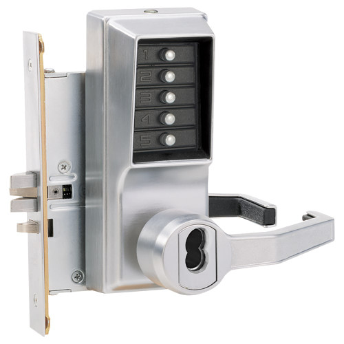 Kaba Simplex R8146R-26D-41 Mortise Combination Lever Lock Key Override Passage Lockout Sargent LFIC Prep Less Core Satin Chrome