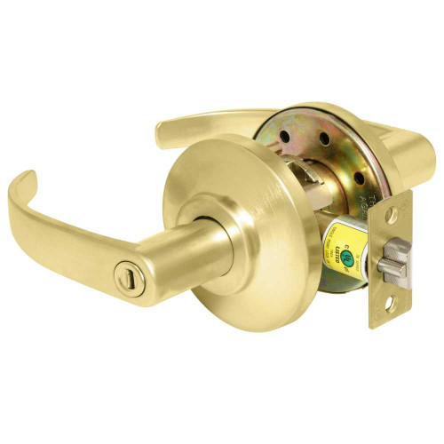 BEST 7KC30L14DS3606 Grade 2 Privacy Cylindrical Lock 14 Lever Non-Keyed Satin Brass Finish Non-handed 7KC30L14DS3606