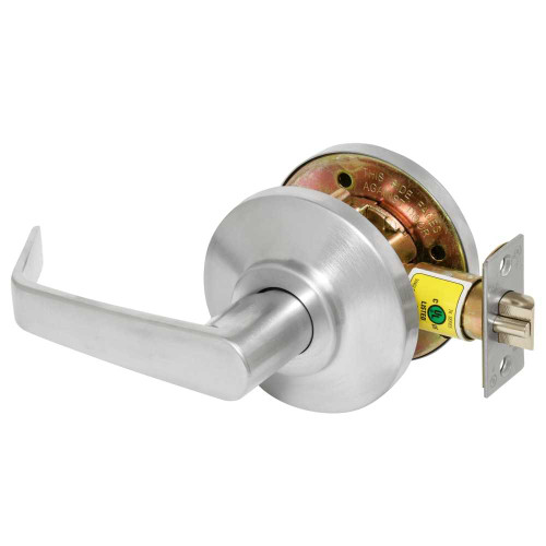BEST 7KC30Y15DS3626 Grade 2 Exit Cylindrical Lock 15 Lever Non-Keyed Satin Chrome Finish Non-handed 7KC30Y15DS3626