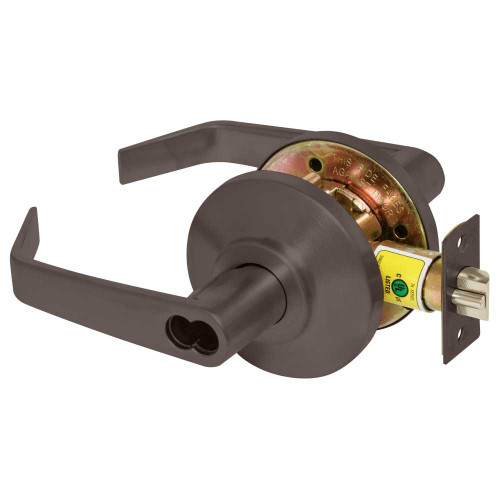 BEST 7KC37AB15DSTK613 Grade 2 Entry Cylindrical Lock 15 Lever SFIC Less Core Oil-Rubbed Bronze Finish Non-handed 7KC37AB15DSTK613