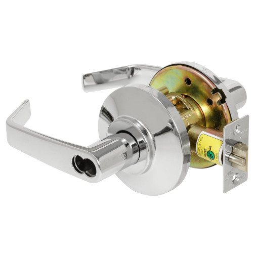 BEST 7KC37AB15DSTK625 Grade 2 Entry Cylindrical Lock 15 Lever SFIC Less Core Bright Chrome Finish Non-handed