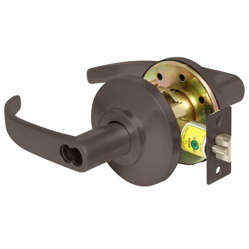 BEST 7KC37R14DSTK613 Grade 2 Classroom Cylindrical Lock 14 Lever SFIC Less Core Oil-Rubbed Bronze Finish Non-handed 7KC37R14DSTK613