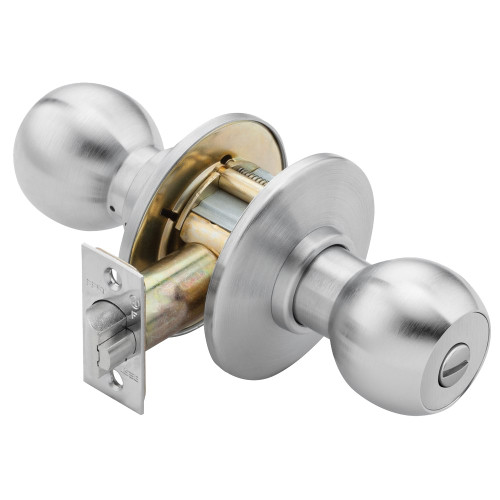 BEST 8K30L4ASTK626 Grade 1 Privacy Cylindrical Lock 4 Knob Non-Keyed Satin Chrome Finish Non-handed