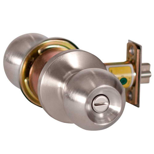 BEST 8K30L4CS3626 Grade 1 Privacy Cylindrical Lock 4 Knob Non-Keyed Satin Chrome Finish Non-handed 8K30L4CS3626