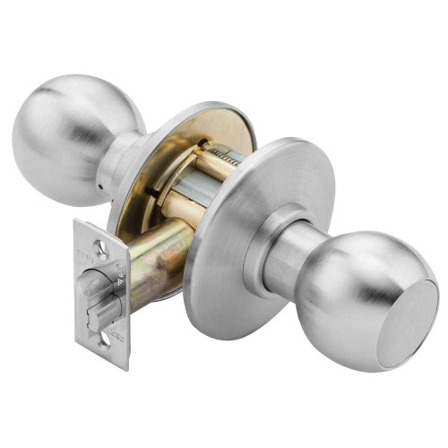 BEST 8K30N4ASTK626 Grade 1 Passage Cylindrical Lock 4 Knob Non-Keyed Satin Chrome Finish Non-handed 8K30N4ASTK626