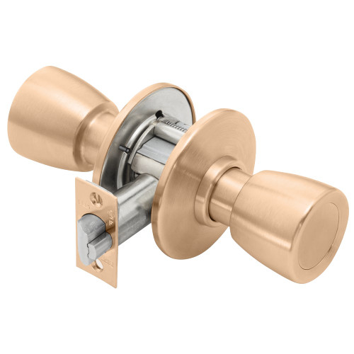 BEST 8K30N6AS3612 Grade 1 Passage Cylindrical Lock 6 Knob Non-Keyed Satin Bronze Finish Non-handed