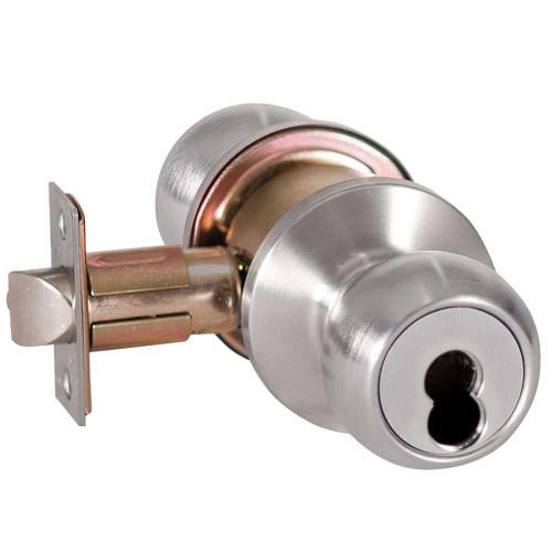 BEST 8K37D4CSTK626 Grade 1 Storeroom Cylindrical Lock 4 Knob SFIC Less Core Satin Chrome Finish Non-handed 8K37D4CSTK626